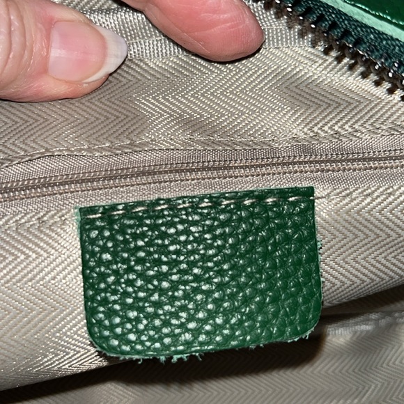 Boutique Leather Camera bag Crossbody bag Hunter Green/Gunmetal HW 2 straps NWOT - Picture 11 of 12